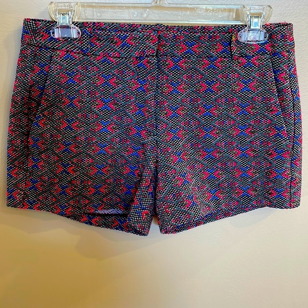 PROMOD boutique Francaise women’s TWEED knit GEOMETRIC pattern dressy shorts 4